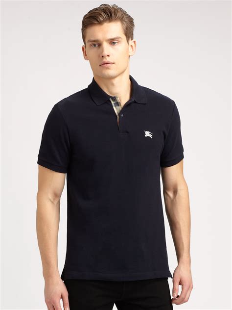 blue burberry polo shirt|Burberry polo shirt men price.